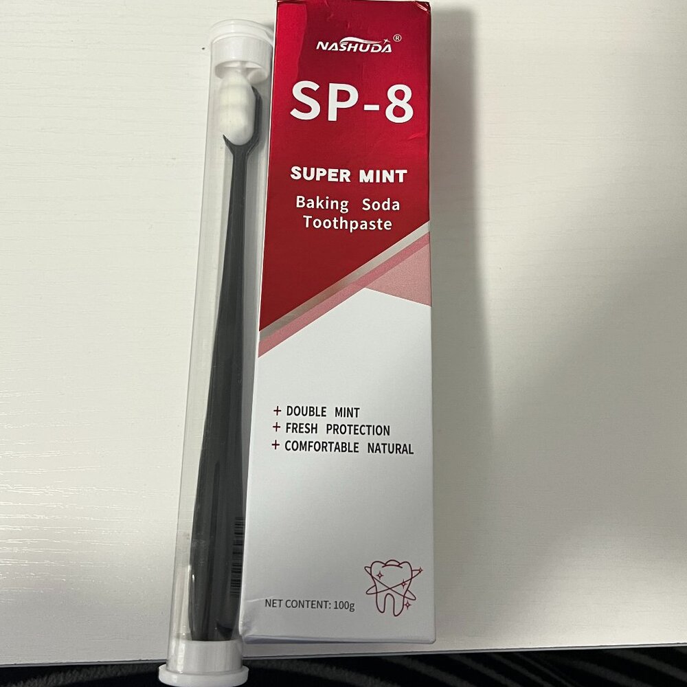 SP-8 Baking Soda Toothpaste w/toothbrush!